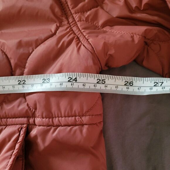 Old Navy Womens Jacket Size Large Burnt Orange Full Zip Pockets Packable Quilted - Picture 4 of 8
